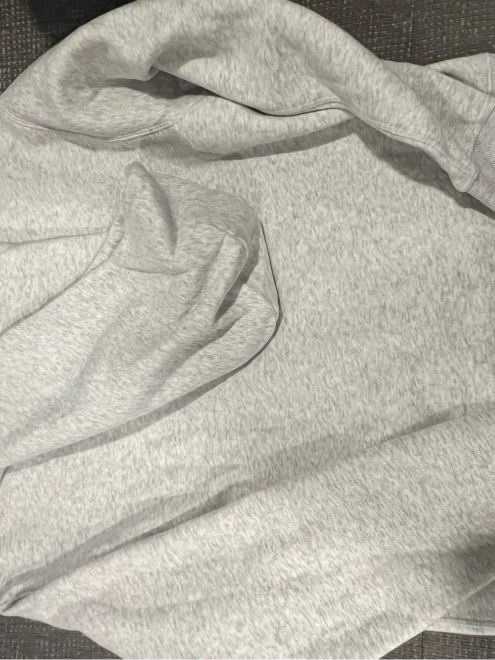 Quince Light Gray Men's Full-Zip Hoodie Sweater m30
